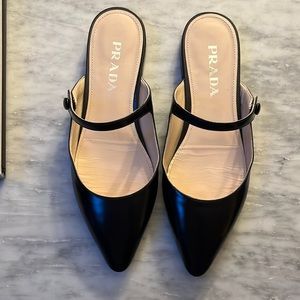 Prada leather Mary Jane slides size 37.5